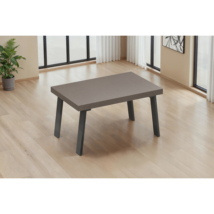 Table de salle à manger moderne bronze/gris Fontana