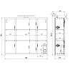 Ensemble de salle de bain contemporain chêne/blanc Elegance