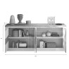 Buffet/bahut moderne 4 portes bronze/mercure Isia