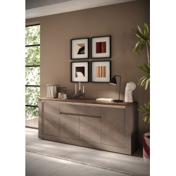 Buffet/bahut moderne 207 cm bronze/mercure Isia