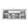 Buffet/bahut moderne 207 cm bronze/mercure Isia