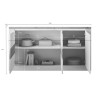 Buffet/bahut moderne 160 cm bronze/mercure Isia