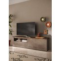 Meuble TV moderne 207 cm bronze/mercure Isia