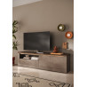 Meuble TV moderne 207 cm bronze/mercure Isia