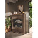 Vitrine moderne 114 cm bronze/mercure Isia