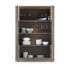 Vitrine moderne 114 cm bronze/mercure Isia