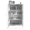 Vitrine moderne 114 cm bronze/mercure Isia
