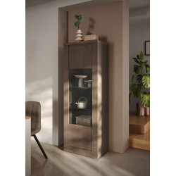 Vitrine moderne 67 cm bronze/mercure Isia