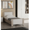 Lit enfant contemporain chêne ivoire/blanc Enora