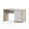 Bureau enfant contemporain chêne ivoire/blanc Enora