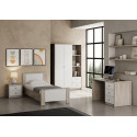 Chambre enfant complète contemporaine chêne ivoire/blanc Enora