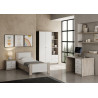 Chambre enfant complète contemporaine chêne ivoire/blanc Enora