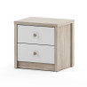 Chambre enfant complète contemporaine chêne ivoire/blanc Enora