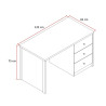 Chambre enfant complète contemporaine chêne ivoire/blanc Enora