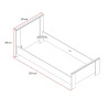 Chambre enfant complète contemporaine chêne ivoire/blanc Enora