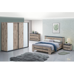 Chambre adulte complète contemporaine chêne canada Elza