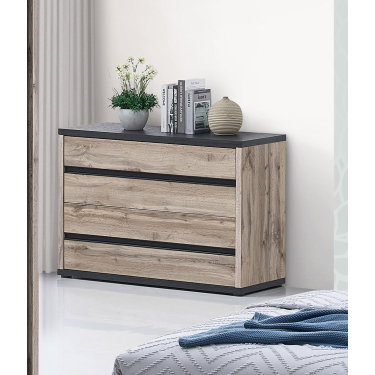 Commode contemporaine 3 tiroirs chêne canada Elza