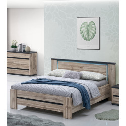 Lit adulte contemporain chêne canada Elza