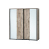 Armoire adulte contemporaine portes coulissantes chêne canada Elza
