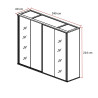 Armoire adulte contemporaine portes coulissantes chêne canada Elza