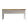 Bureau droit moderne blanc laqué/chêne Daisy