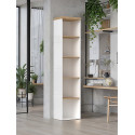 Etagère de bureau moderne H 190 cm blanc laqué/chêne Daisy