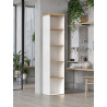 Etagère de bureau moderne H 190 cm blanc laqué/chêne Daisy