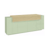 Buffet/bahut moderne 200 cm vert sauge/chêne Corso