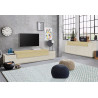 Buffet/bahut moderne 200 cm cachemire/chêne Corso