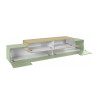 Meuble TV moderne 240 cm vert sauge/chêne Corso