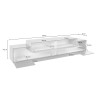 Meuble TV moderne 240 cm vert sauge/chêne Corso