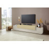 Meuble TV moderne 240 cm cachemire/chêne Corso