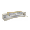 Meuble TV moderne 240 cm cachemire/chêne Corso