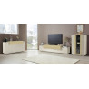 Meuble TV moderne 240 cm cachemire/chêne Corso