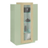 Vitrine moderne vert sauge/chêne Corso
