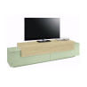 Meuble TV moderne 200 cm vert sauge/chêne Corso