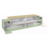 Meuble TV moderne 200 cm vert sauge/chêne Corso