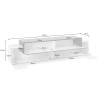 Meuble TV moderne 200 cm vert sauge/chêne Corso