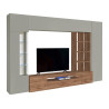 Banc TV moderne taupe/chêne wotan Keops