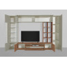 Banc TV moderne taupe/chêne wotan Keops