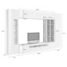 Banc TV moderne taupe/chêne wotan Keops