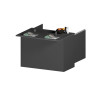 Ilot de cuisine moderne 125 cm anthracite mat/béton Solena