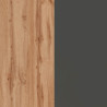Ilot de cuisine moderne 125 cm anthracite mat/chêne wotan Solena