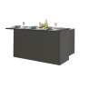 Ilot de cuisine moderne 155 cm anthracite mat/béton Solena
