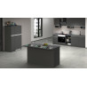 Ilot de cuisine moderne 155 cm anthracite mat/béton Solena