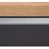Ilot de cuisine moderne 155 cm anthracite mat/chêne wotan Solena