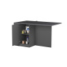 Ilot de cuisine moderne 160 cm anthracite mat/béton Solena