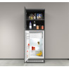 Meuble pour frigo encastrable 60 cm anthracite mat/béton Solena