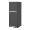 Meuble pour frigo encastrable 60 cm anthracite mat/béton Solena