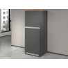 Meuble pour frigo encastrable 60 cm anthracite mat/chêne wotan Solena